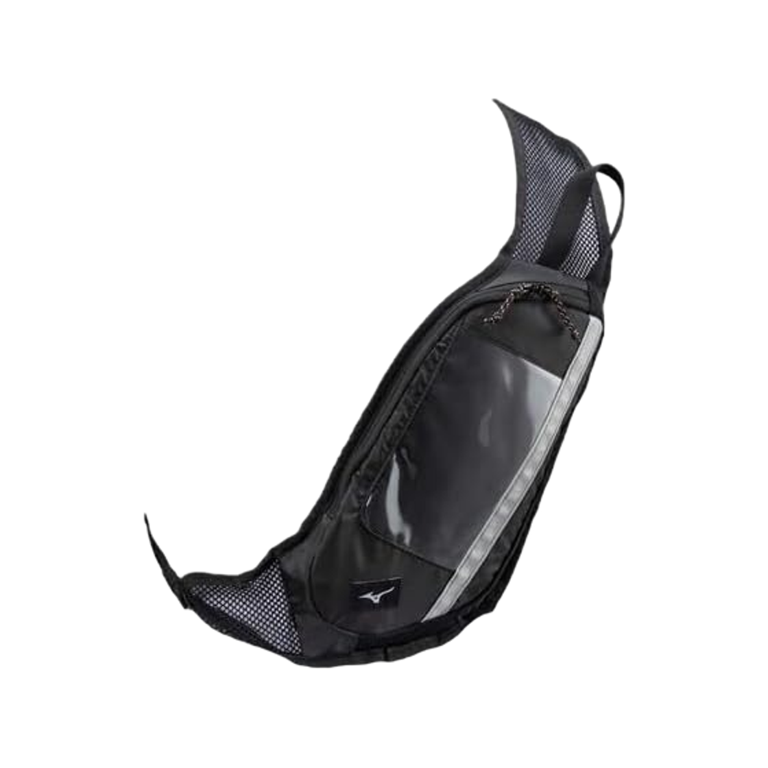미즈노 메쉬 바디백 블랙 라이트 그레이(Mizuno Mesh Body Bag Black Light Grey) - 1