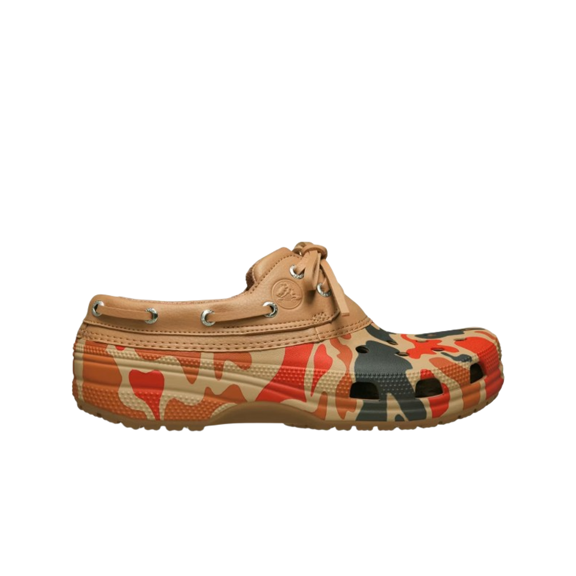 크록스 클래식 보트 클로그 탄 쇼킹 오렌지(Crocs Classic Boat Clog Tan Shocking Orange) - 1