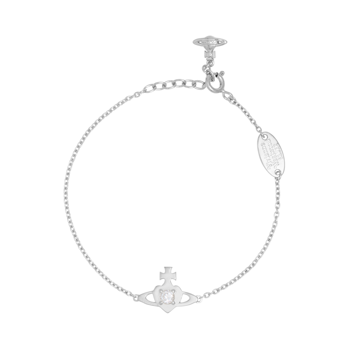 61020257-01P102 (W) Vivienne Westwood Noella Bracelet Platinum White CZ