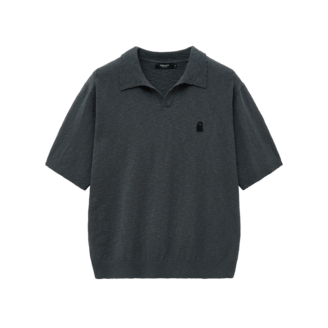 지오송지오 셈블런스 부클 카라 니트 다크그레이 ZH2KT877DG(ZIOSONGZIO SEMBLANCE Boucle Collared Knit Dark Grey) - 1