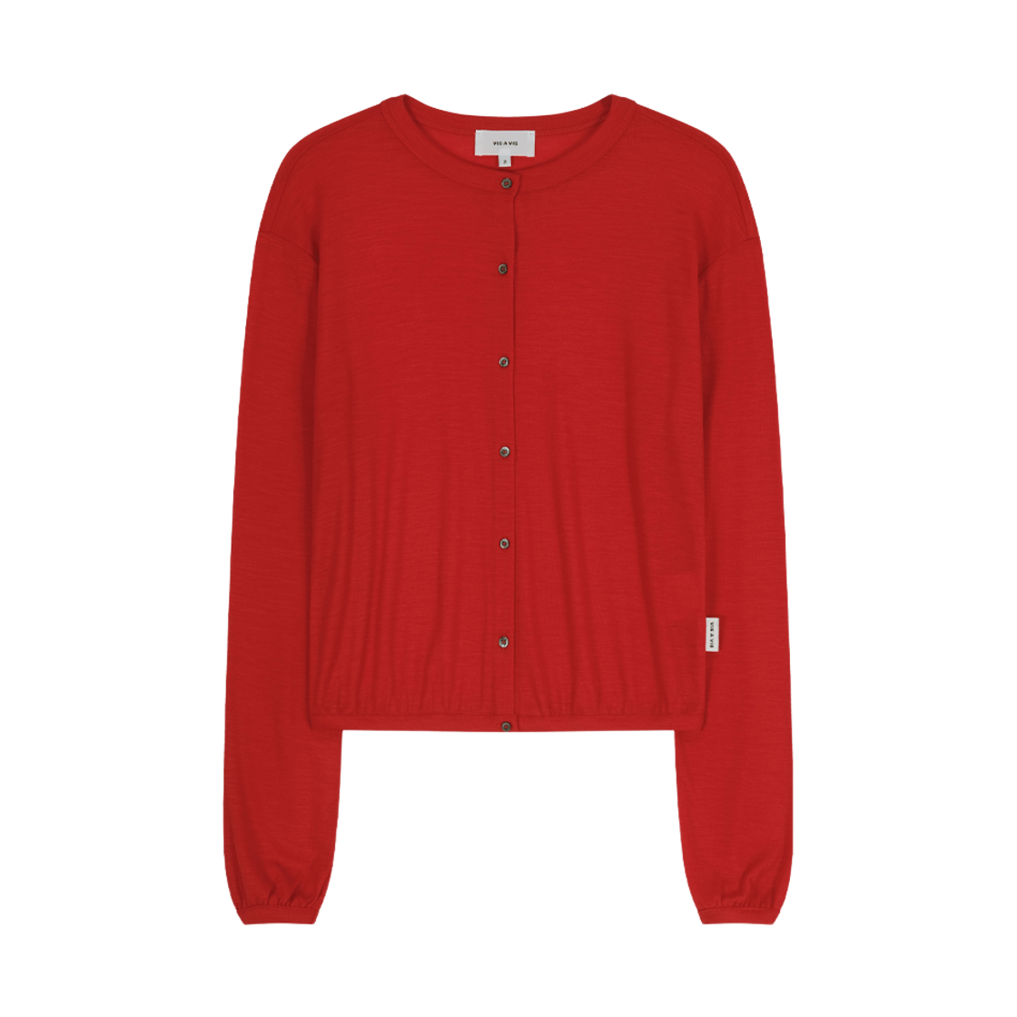 비자비 슈퍼 원투엔티스 울 저지 카디건 레드(VIS A VIS Super 120'S Wool Jersey Cardigan Red)