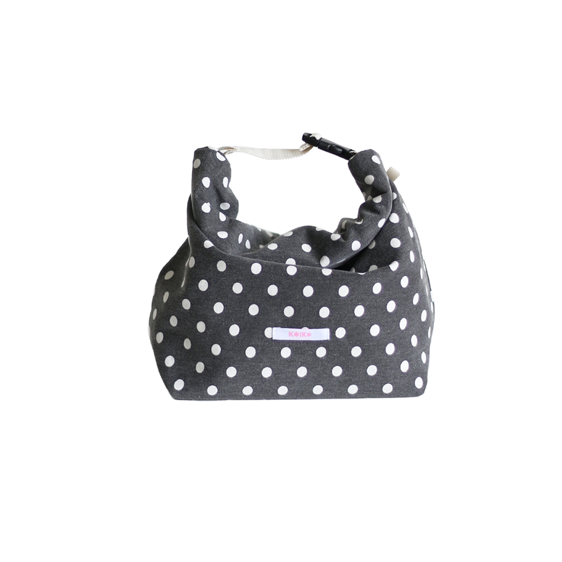 케이크 코지 런치백 - 블랙 도트(Keike Cozy Lunch Bag - Black Dot)