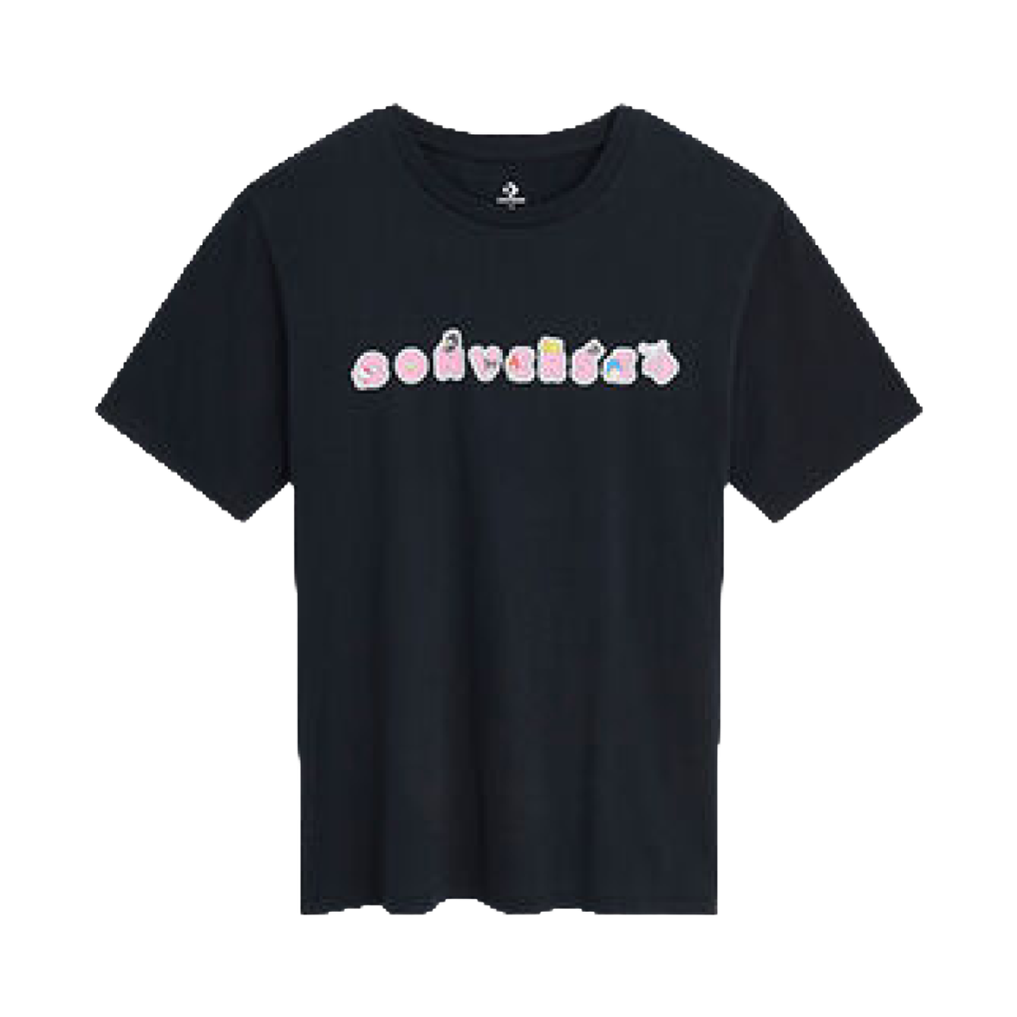 컨버스 x 헬로 키티 앤 프렌즈 스티커 티셔츠 컨버스 블랙(Converse x Hello Kitty and Friends Stickers T-Shirt Converse Black)