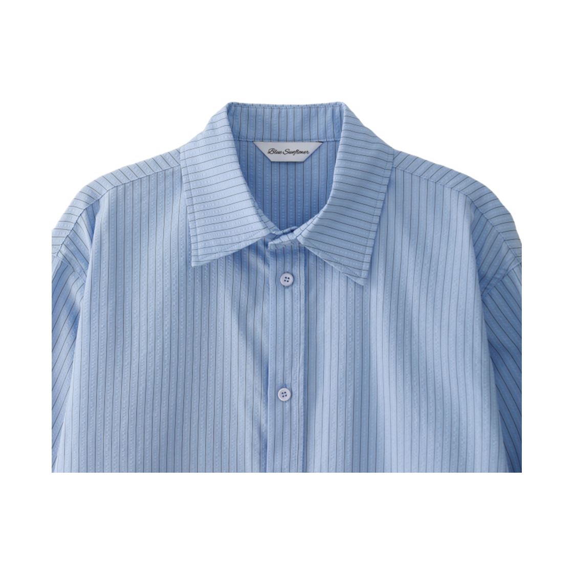 블루 선플라워 소프트 포멀 스트라이프 셔츠(Blue Sunflower Soft Formal Stripe Shirt) - 4