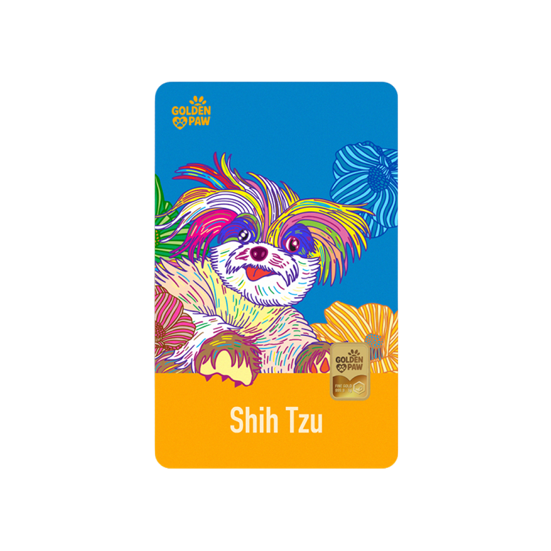 금 한국조폐공사 골든 파우 카드형 골드 시츄 1g(Gold KOMSCO Golden Paw Card Type Gold Shih Tzu 1g)