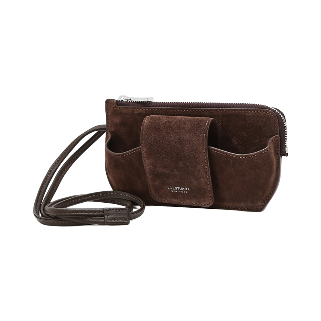 JUHO5F402W3 Jillstuart Men's Acc Brown Suede Sunglasses Case & Card Wallet Juho5F402W3 Dark Brown