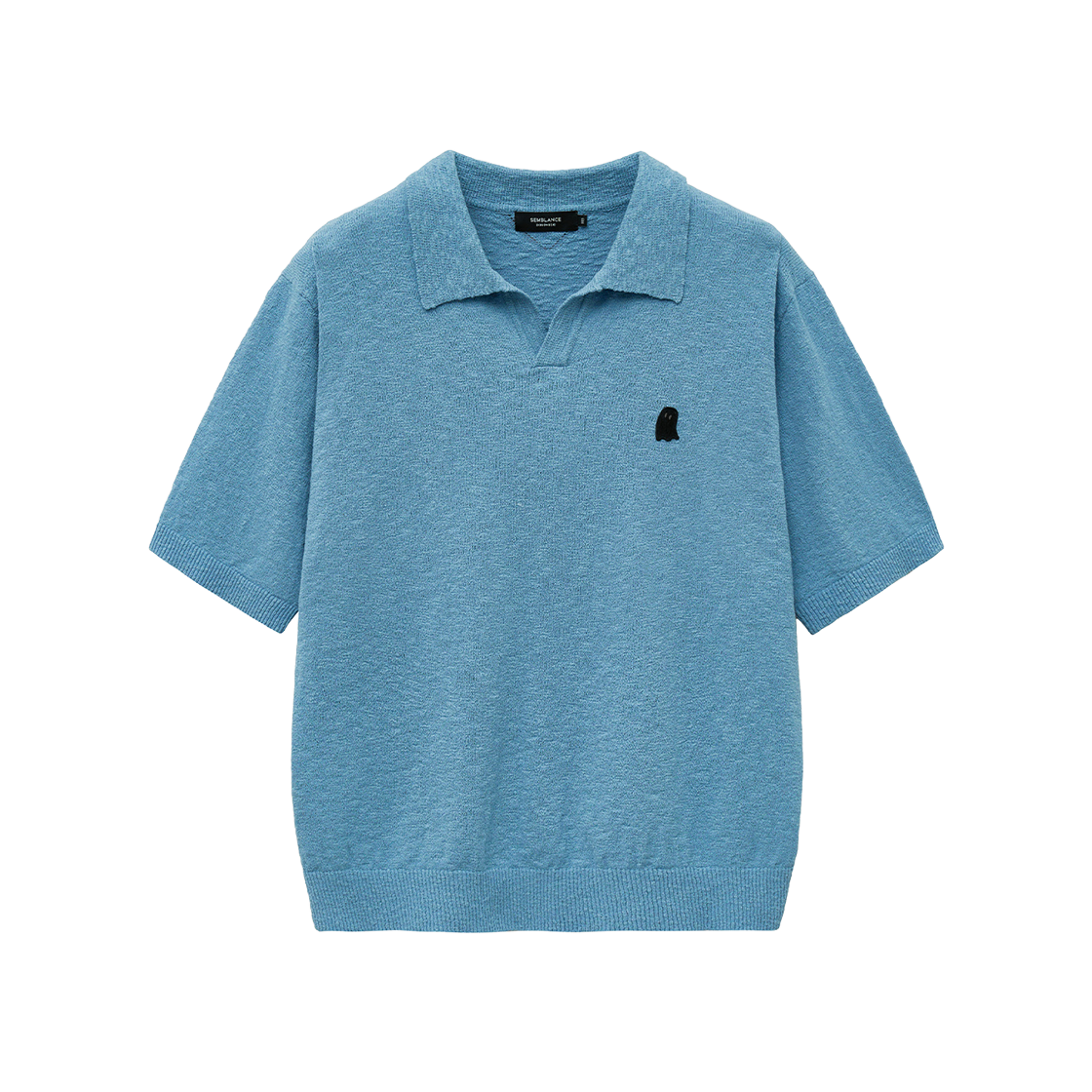 지오송지오 셈블런스 부클 카라 니트 블루 ZH2KT878BL(ZIOSONGZIO SEMBLANCE Boucle Collared Knit Blue)