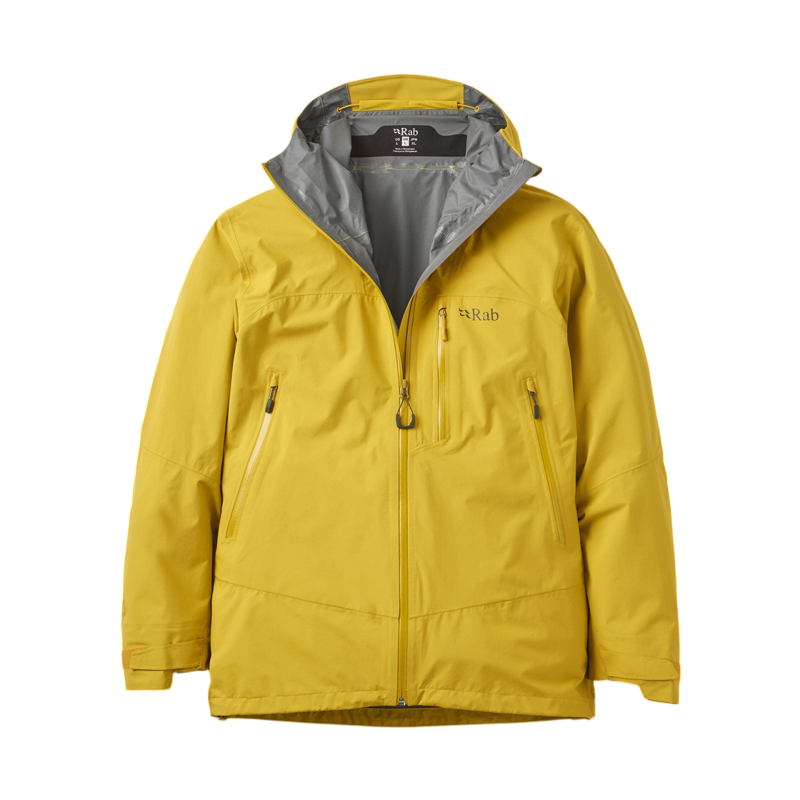 QWI-11 Rab Downpour Mountain Waterproof Jacket Dark Pollen