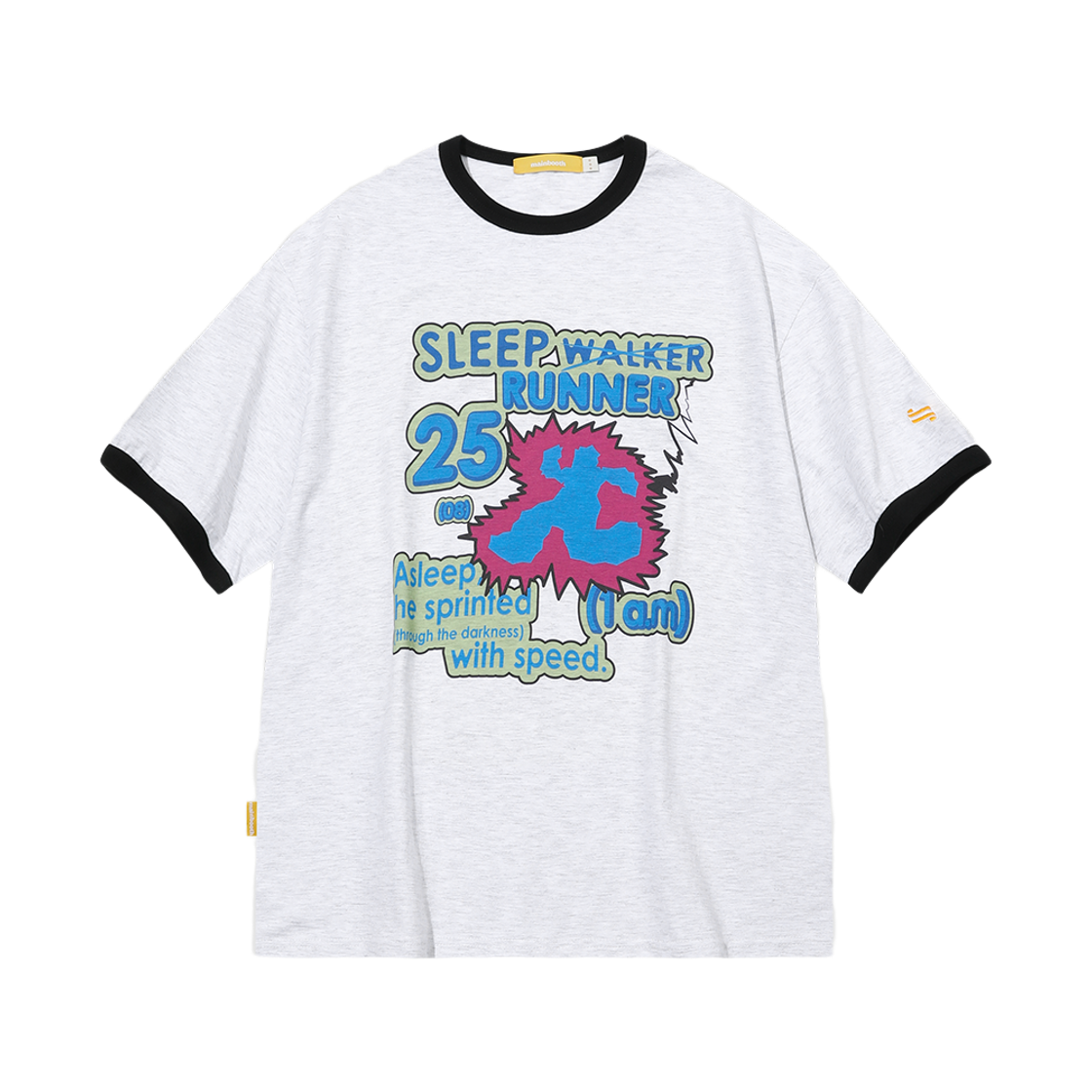 MBBES3HTU13CG MAINBOOTH Sleep Runner T-shirt Cloud Gray