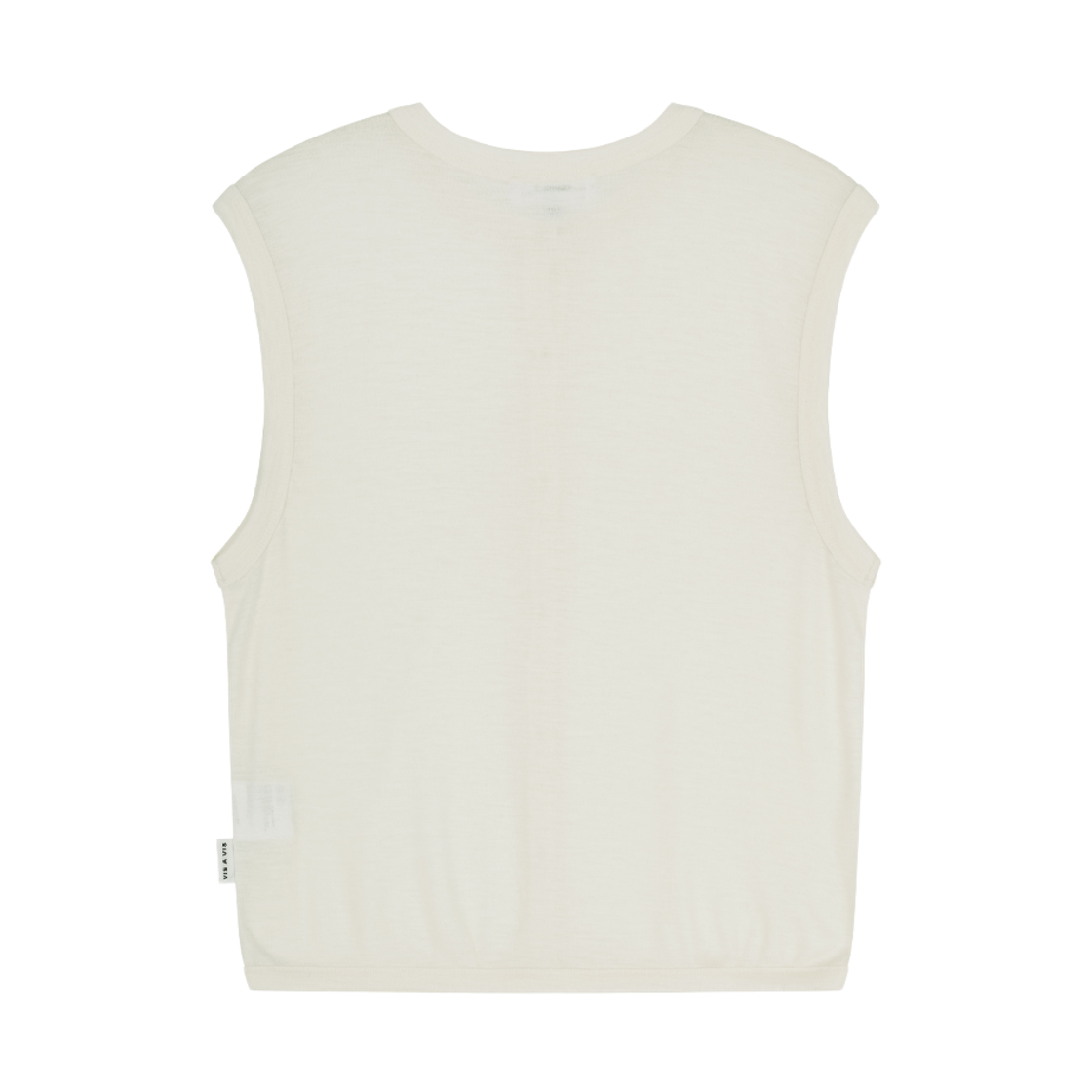 비자비 슈퍼 원투엔티스 울 저지 베스트 아이보리(VIS A VIS Super 120'S Wool Jersey Vest Ivory) - 2