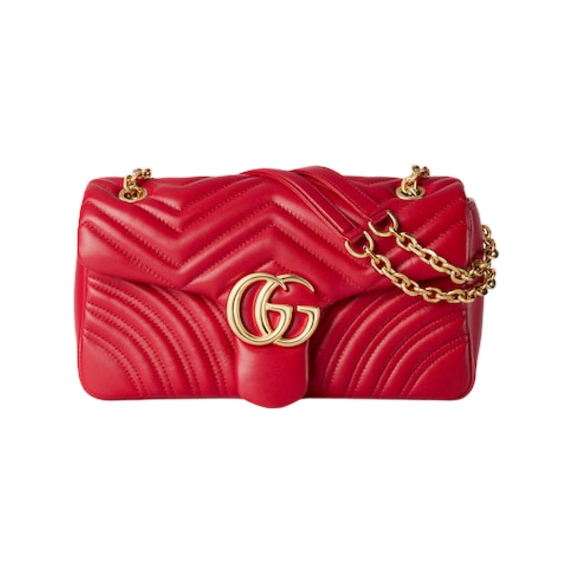 구찌 GG 마몽 미디움 숄더백 레드(Gucci GG Marmont Medium Shoulder Bag Red) - 1