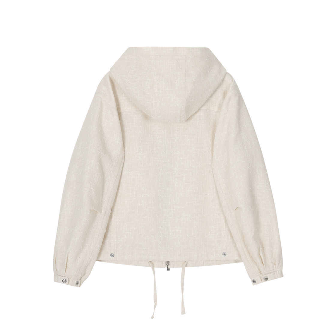 송지오 옴므 크롭 트위드 후드 자켓 아이보리(SONGZIO HOMME Crop Tweed Hood Jacket Ivory) - 2