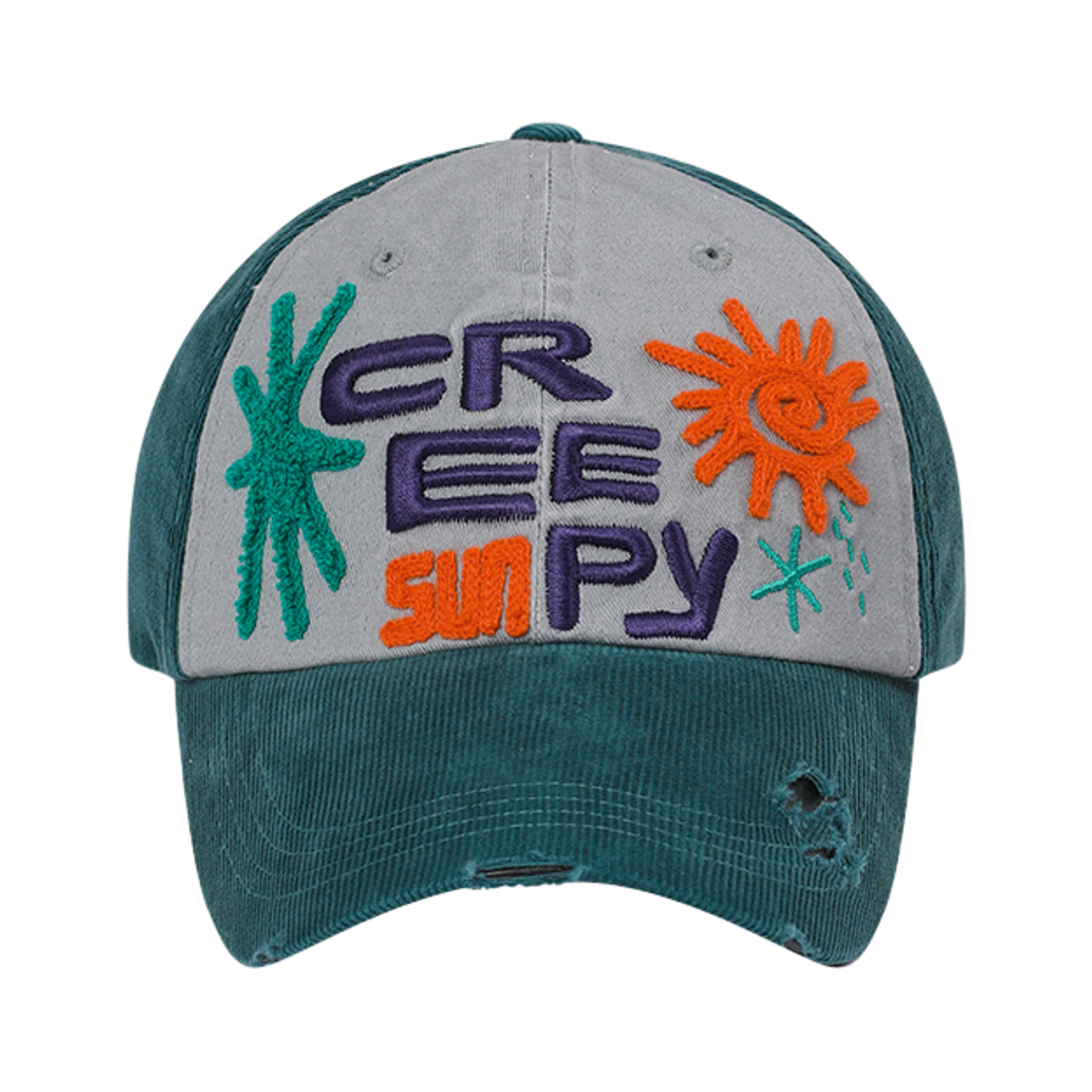 MBBDF1CPU01GN MAINBOOTH Creepy Sun Ball Cap Green