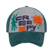 MAINBOOTH Creepy Sun Ball Cap Green