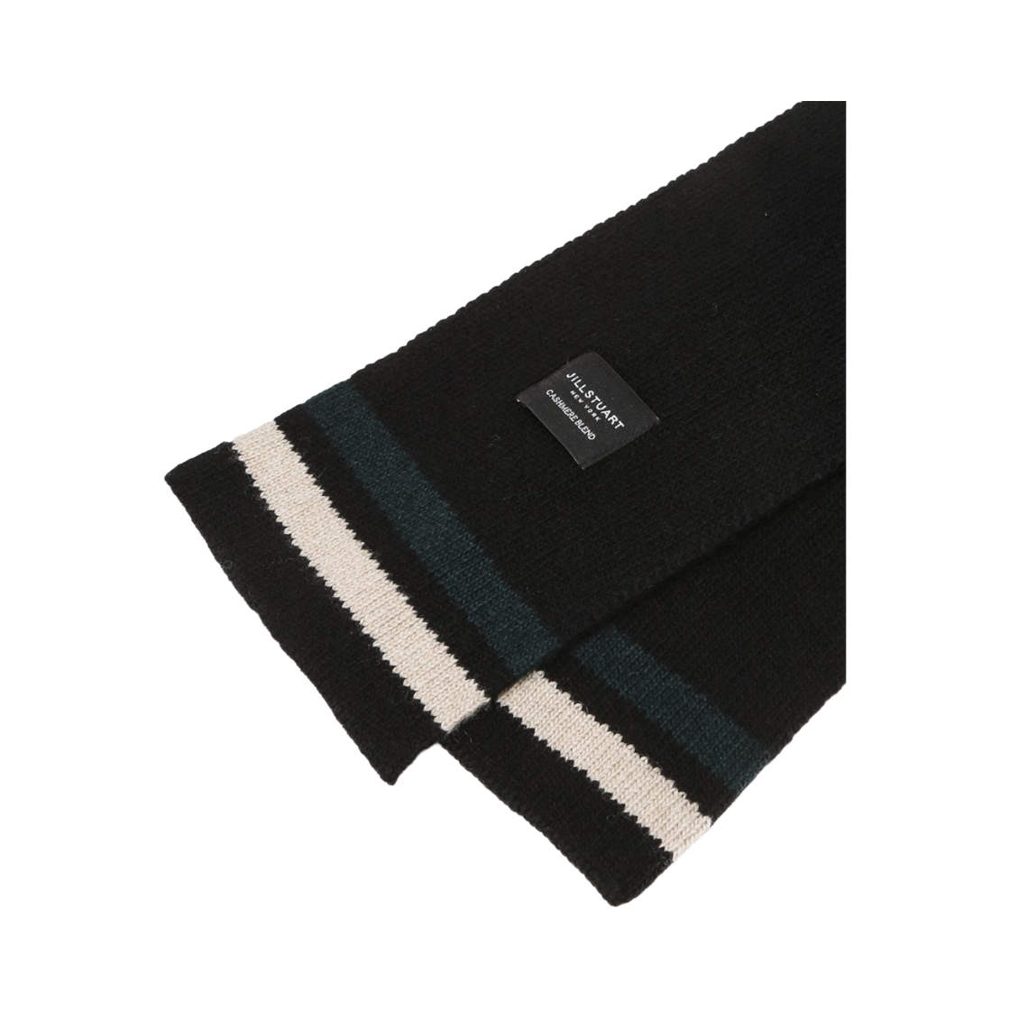 질스튜어트 액세사리 남성 남녀공용 블랙 라인배색 울캐시미어혼방 머플러 JUMU5F510BK 블랙(Jillstuart Men's Acc Unisex Black Line Color-Block Wool Cashmere Blend Muffler Jumu5F510Bk Black) - 2