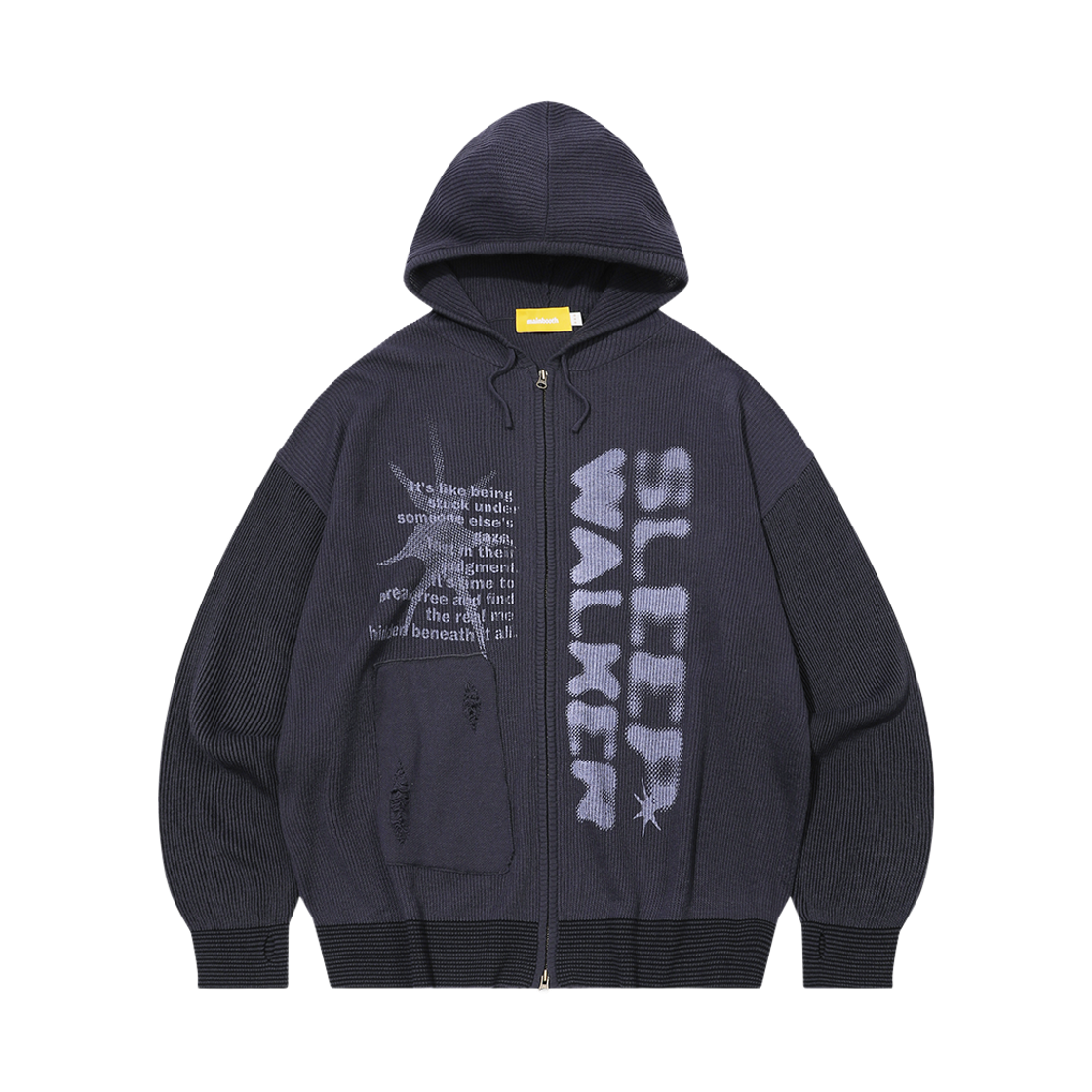 메인부스 드리머 후드집업 스웨터 퍼플