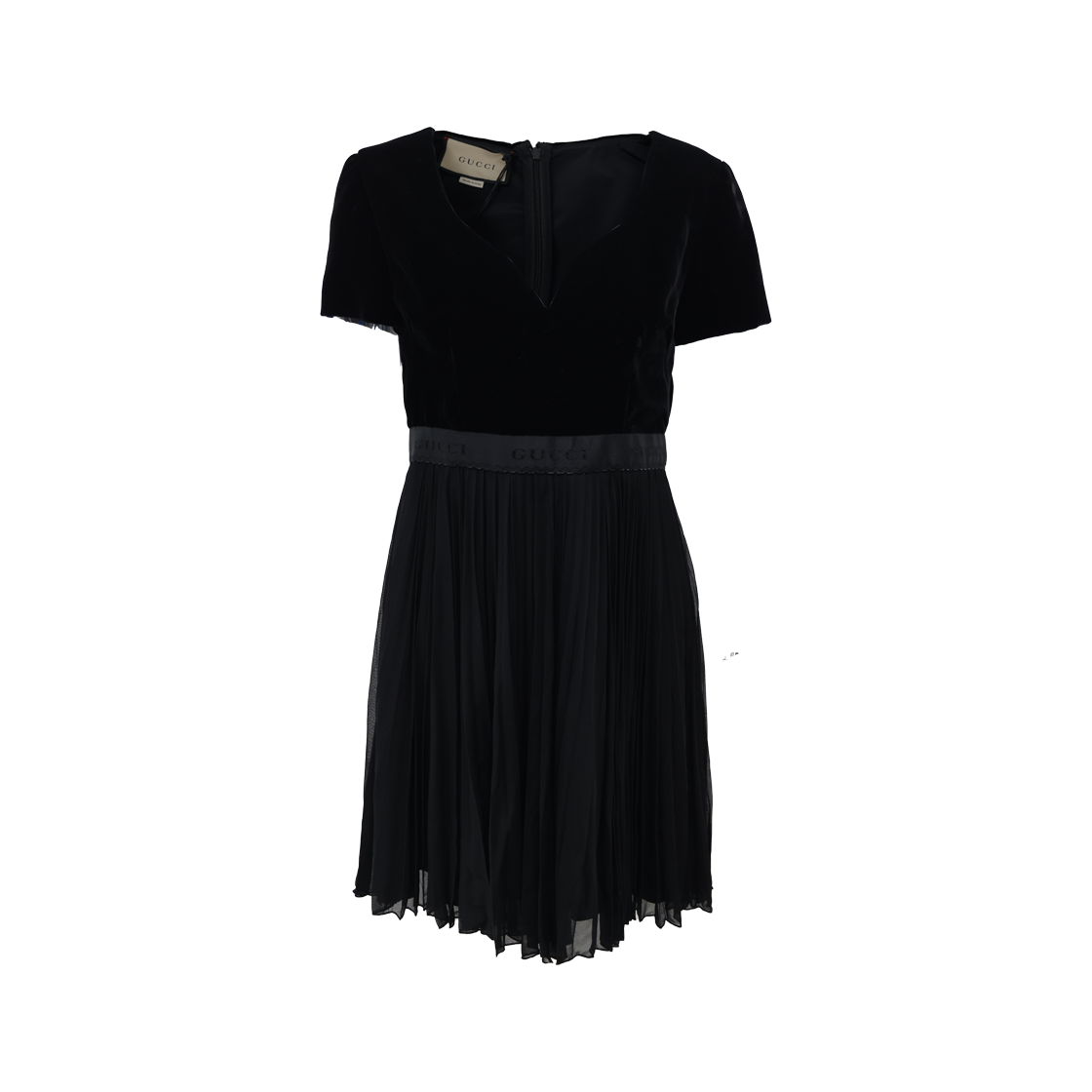 구찌 693031 브이넥 플리츠 원피스 블랙(Gucci V-Neck Pleated Dress in Black 693031) - 1