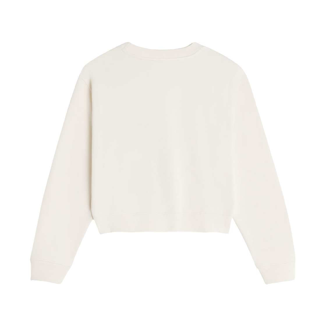 (W) 메종 키츠네 파리 크롭 스웨트셔츠 노블 베이지((W) Maison Kitsune Paris Cropped Sweatshirt Noble Beige) - 2