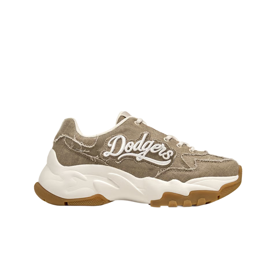 3ASHVT25N-07BGS MLB Bigball Chunky Vintage Cursive Los Angeles Beige