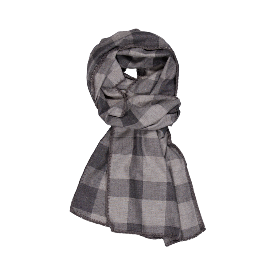 퍼렌 체크 스카프 그레이(PERENN  Check Scarf Gray)