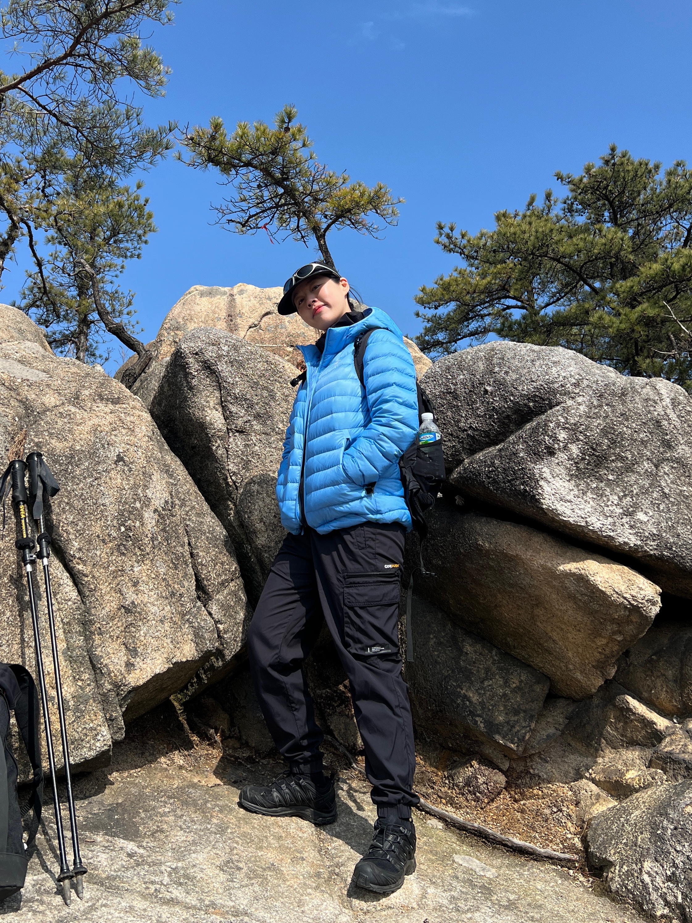 Salomon XA Pro 3D Black Magnet, Salomon Trailblazer 20 Black (New Ver.) 착용 스타일 - 1