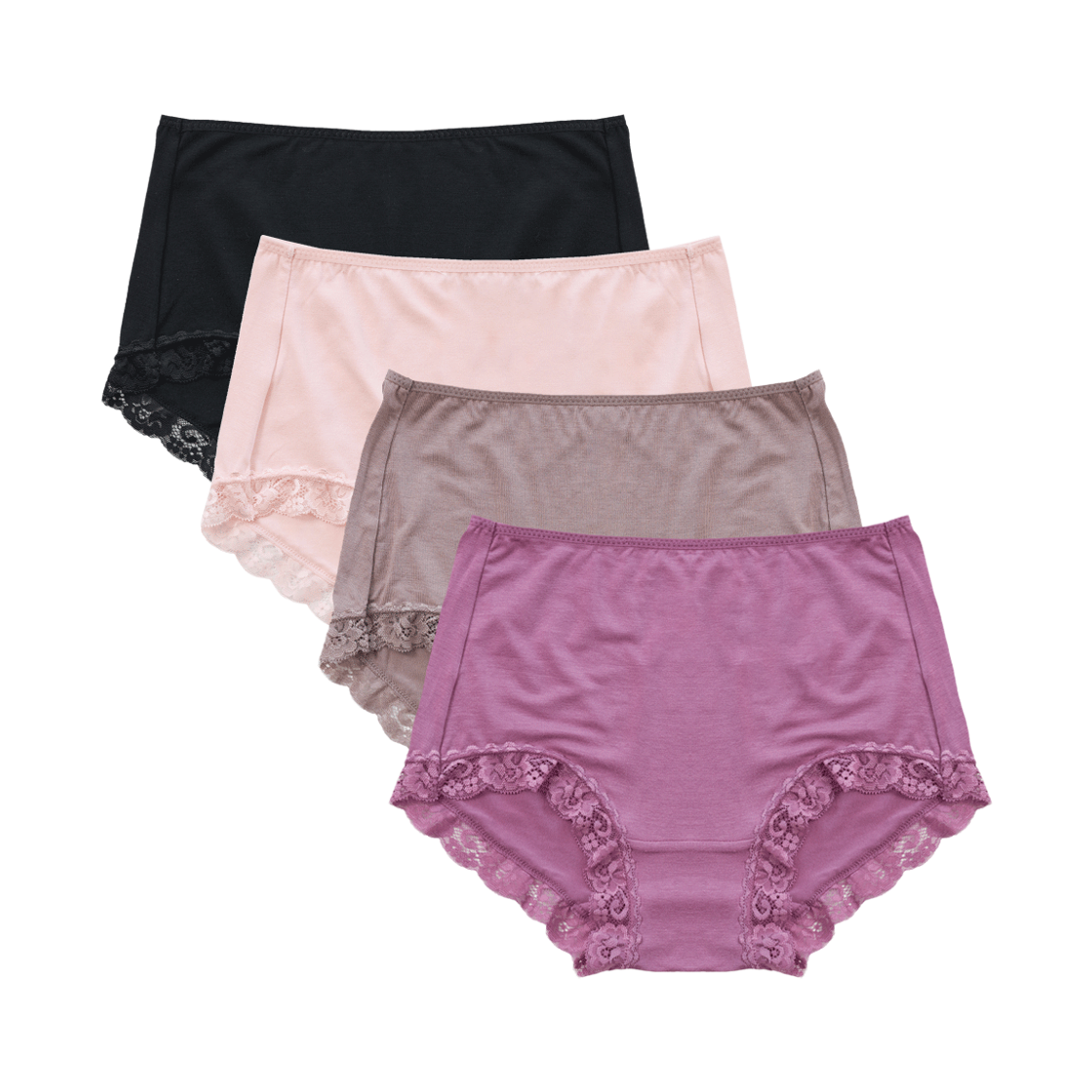 (W) 에이원 모달 레이스 팬티 1701 4팩 혼합색상((W) AONE Modal Lace Panty 1701 4-Pack Mixed color)