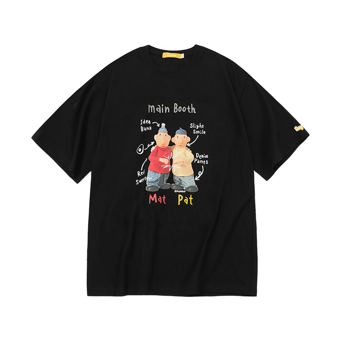 MB23S4HTU16BK MAINBOOTH [Pat&Mat] QnA T-shirt Black
