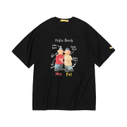 MAINBOOTH [Pat&Mat] QnA T-shirt Black