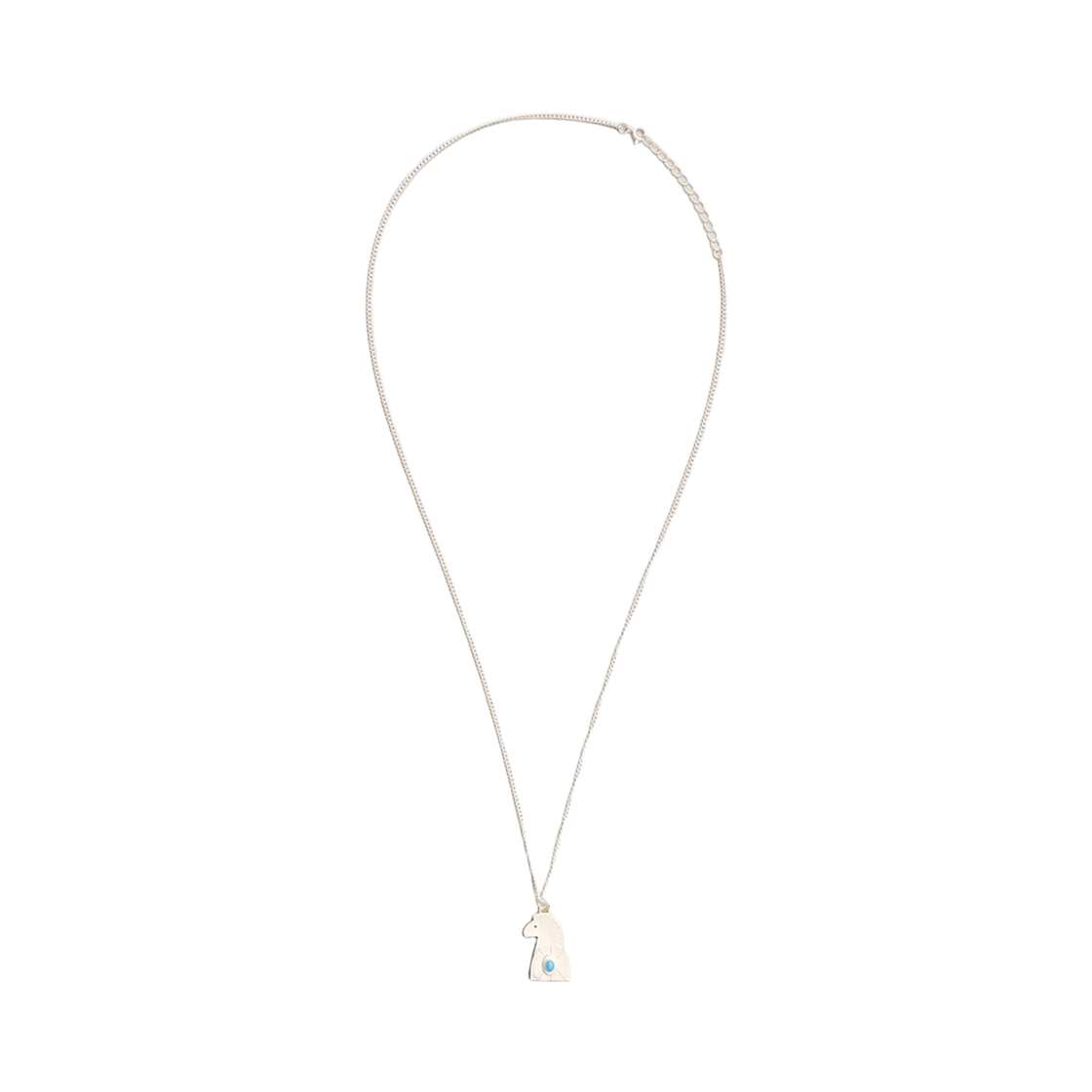 토우토우아카이브 플랫 홀스 터쿼이즈 목걸이 원실버(TOWTOW.ARCHIVE Flat Horse Turquoise Necklace One Silver) - 2