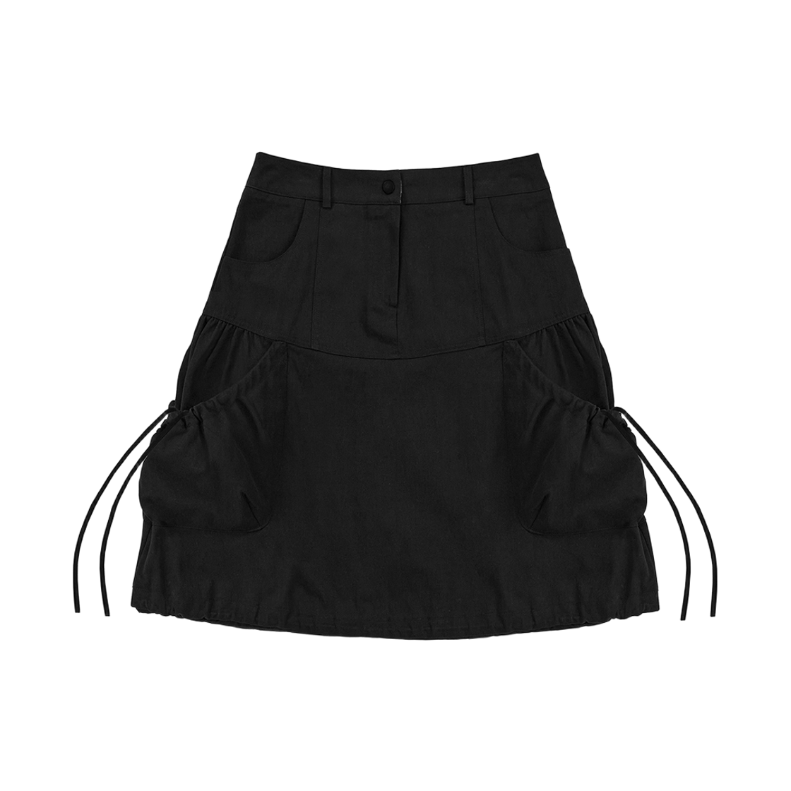 레이즈미야 미오 셔링 벌룬 스커트 블랙(REISE MIYA Mio Shirring Balloon Skirt Black)