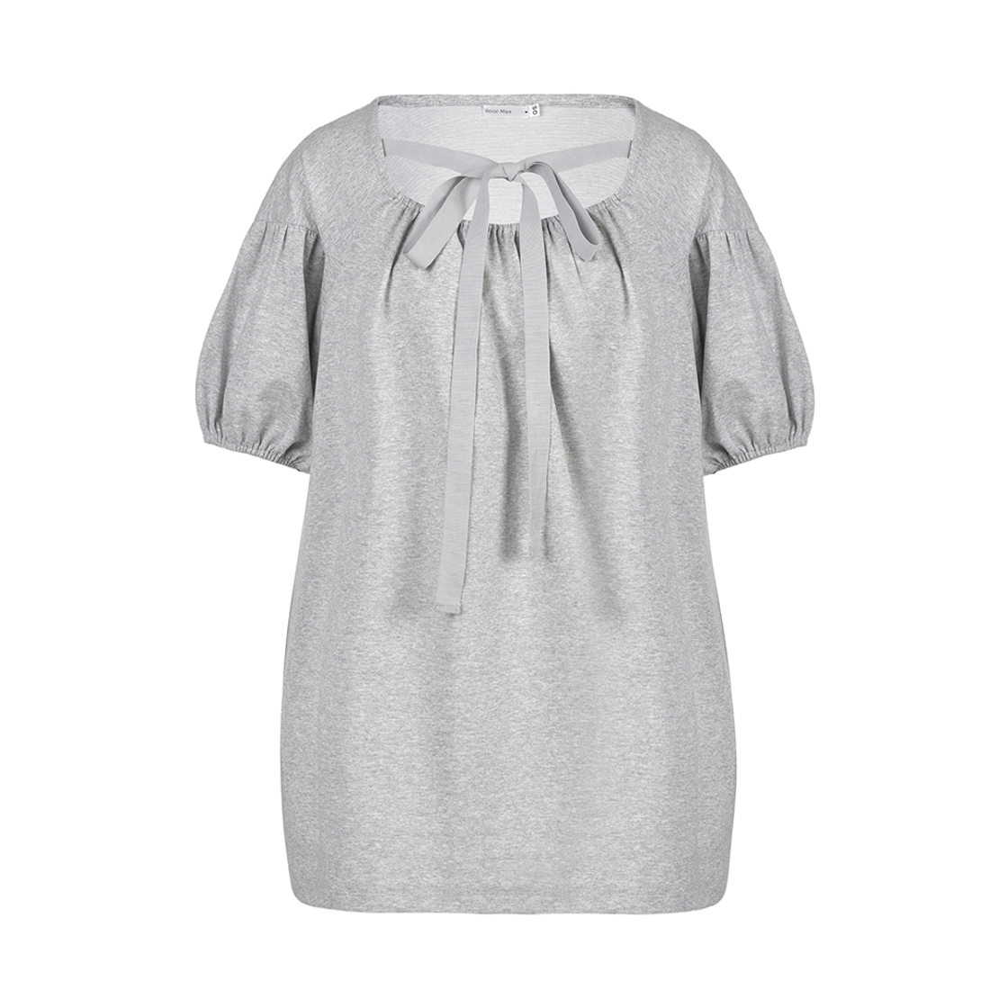 레이즈미야 나오 리본 블라우스 라이트 그레이(REISE MIYA Nao Ribbon Blouse Light Grey)