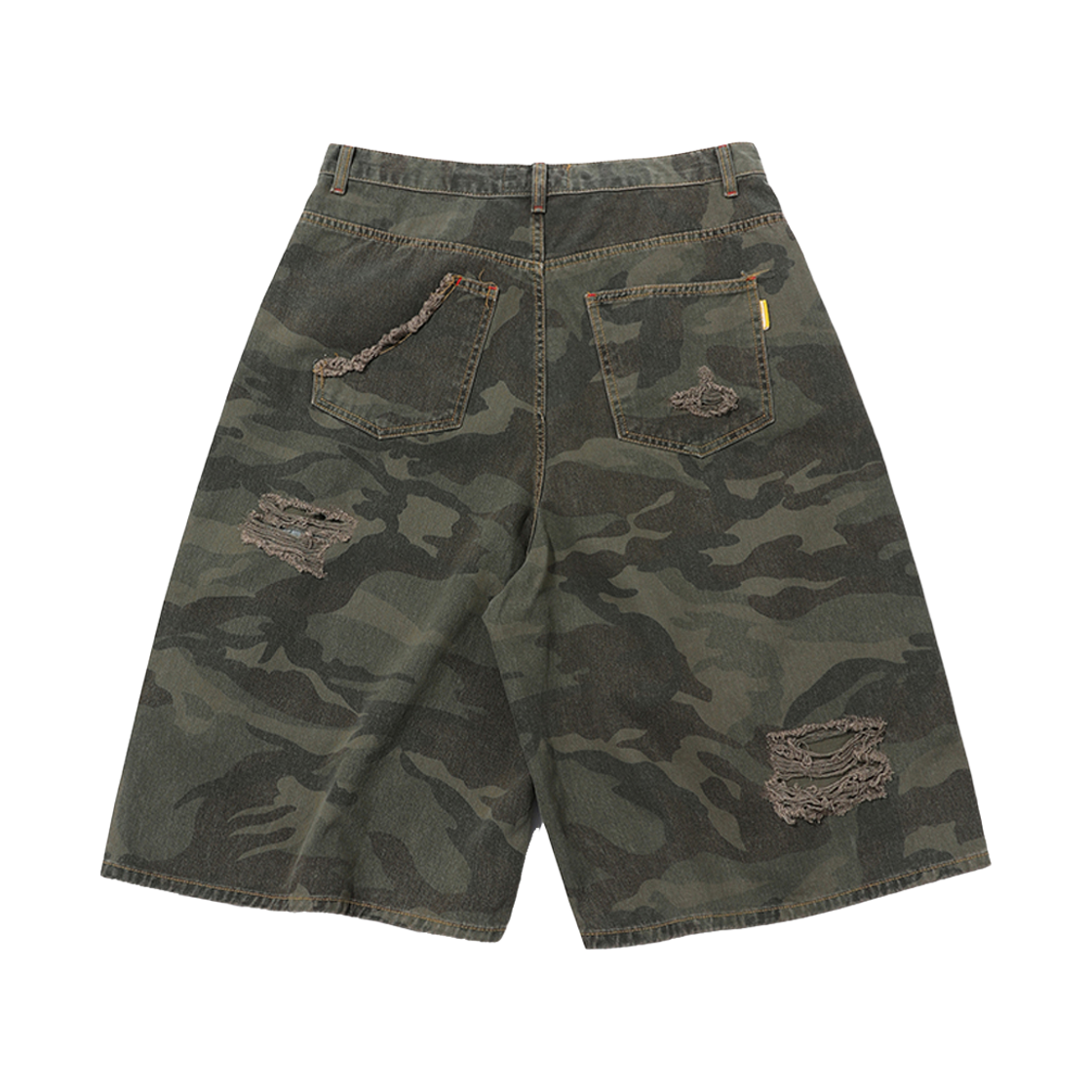 메인부스 디스트로이드 카모 쇼츠 빈티지 카키(MAINBOOTH Destroyed Camo Shorts Vintage Khaki) - 2