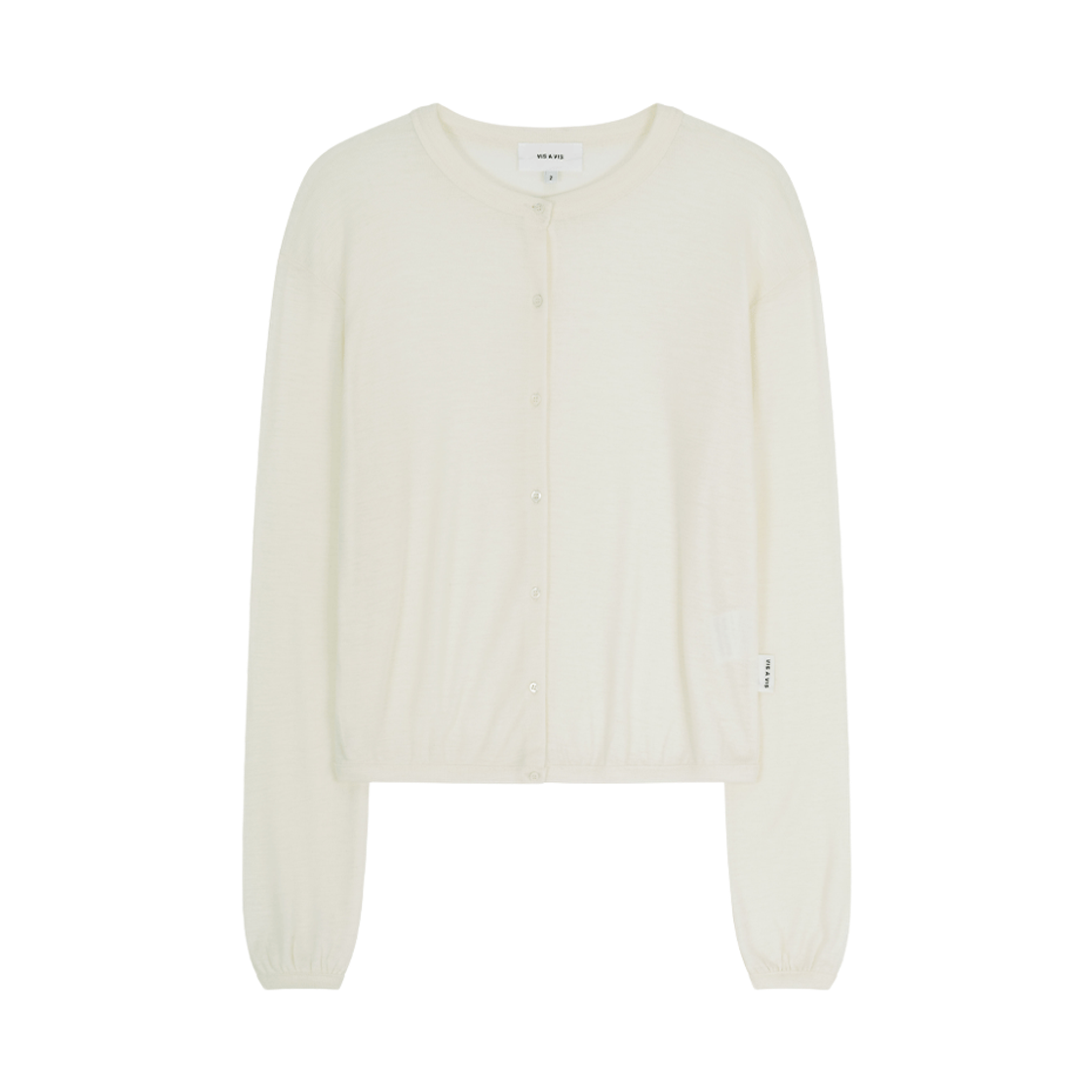 비자비 슈퍼 원투엔티스 울 저지 카디건 아이보리(VIS A VIS Super 120'S Wool Jersey Cardigan Ivory) - 1