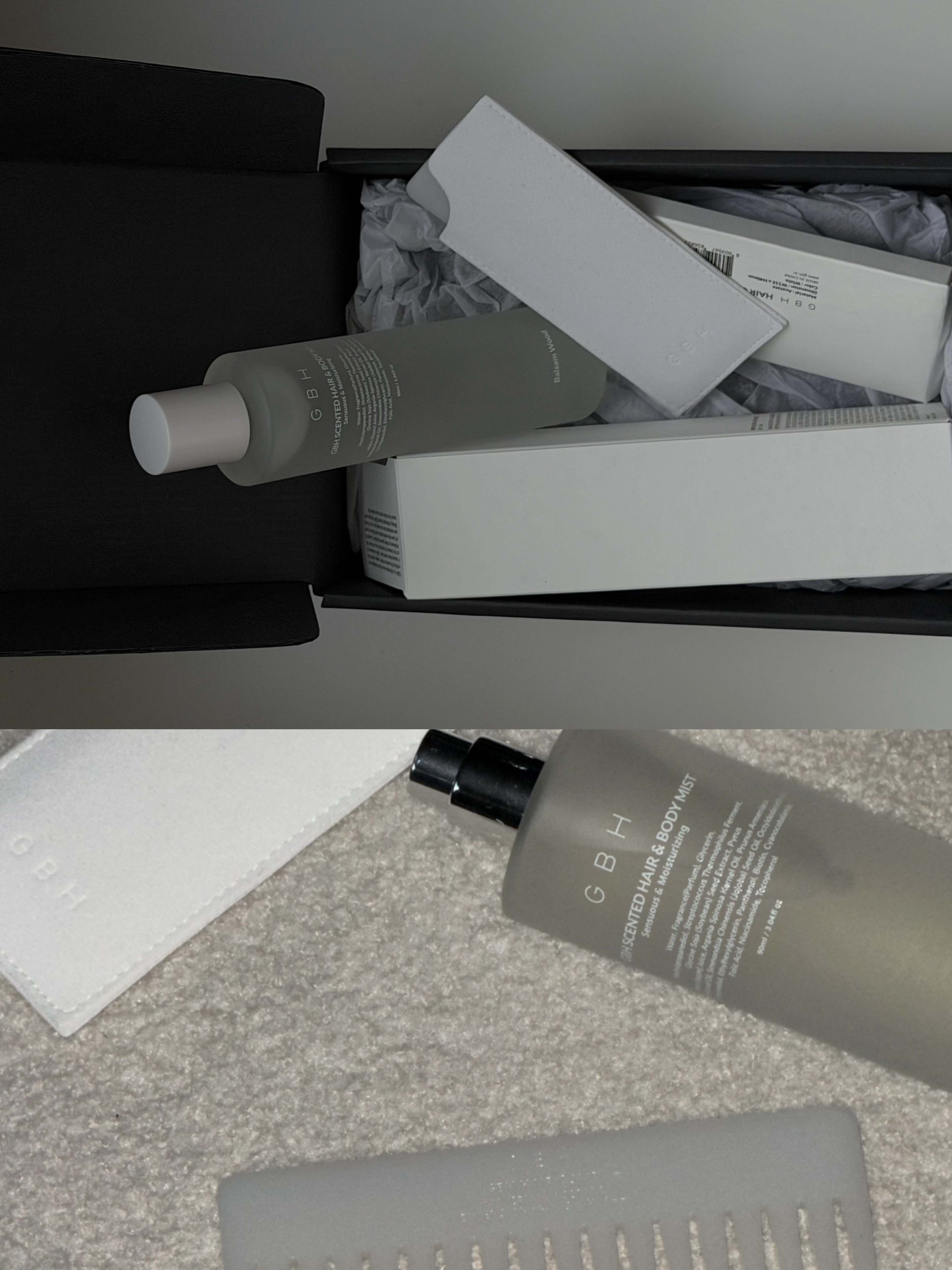 [KREAM 단독] GBH COSMETIC SCENTED HAIR & BODY MIST & HAIR COMB SET 착용 스타일 - 2