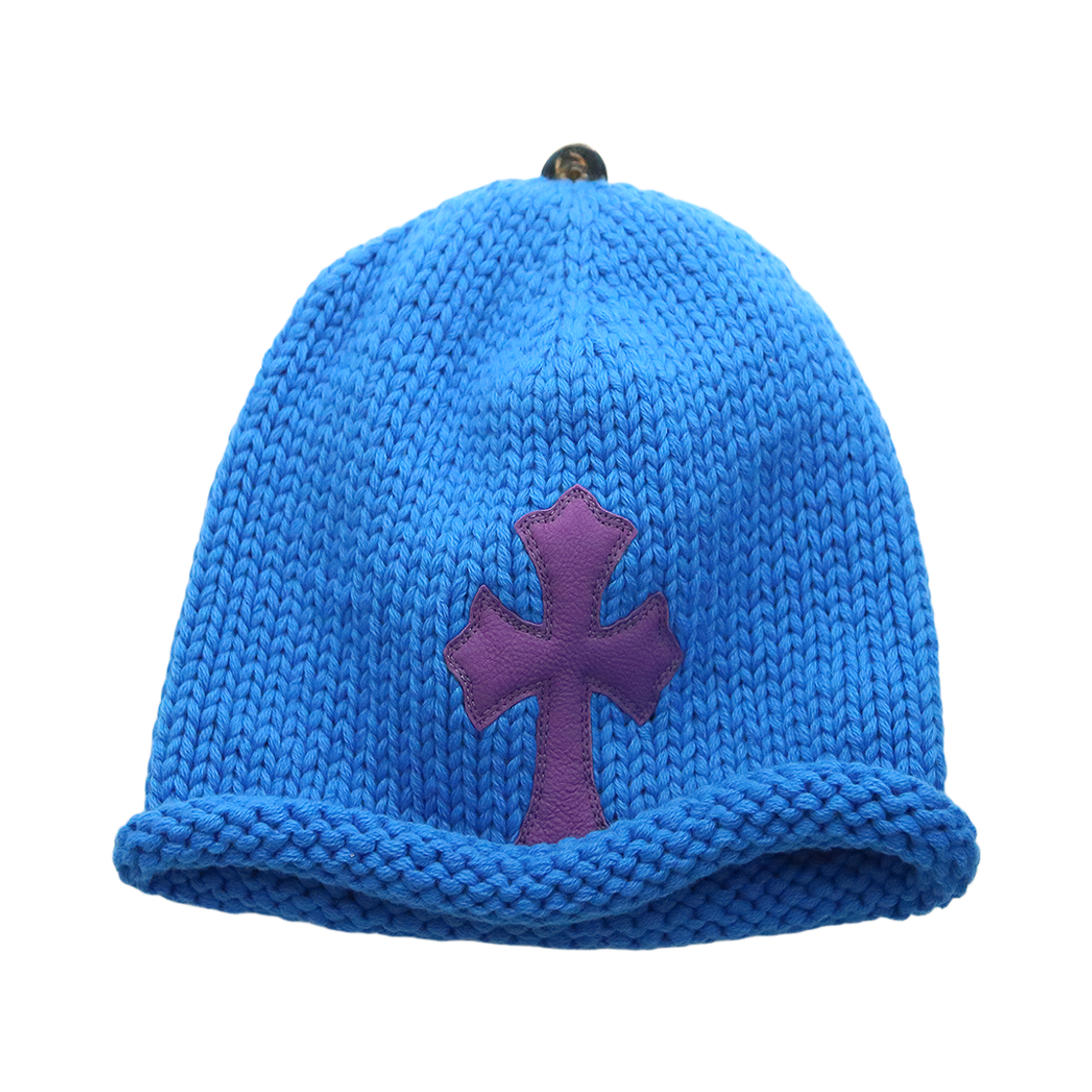 한스룸 크롬하츠 크로스 패치 캐시미어 비니 블루(Hansroom Chrome Hearts Cross Patch Cashmere Beanie Blue)