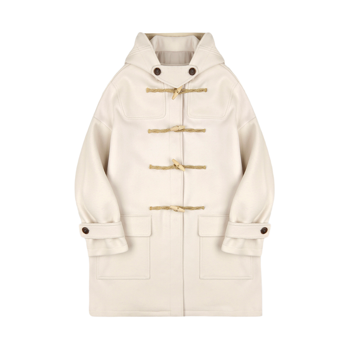 메인부스 오버사이즈 더플 코트 아이보리(MAINBOOTH Oversized Duffle Coat Ivory)