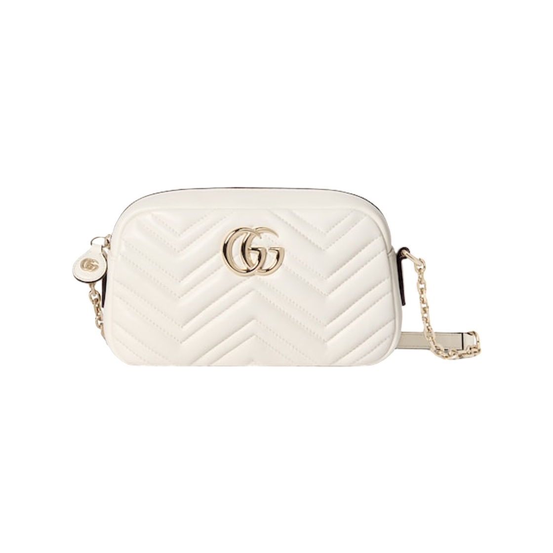 855273-AAFXD-9050 Gucci GG Marmont Small Camera Bag White