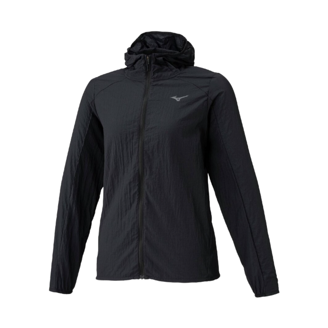 (W) 미즈노 패커블 후드 자켓 블랙((W) Mizuno Packable Hooded Jacket Black) - 1