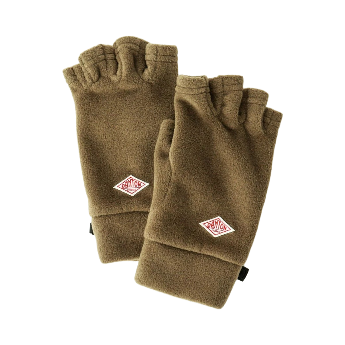 DT-H0305 Danton Fleece Fingerless Gloves Khaki