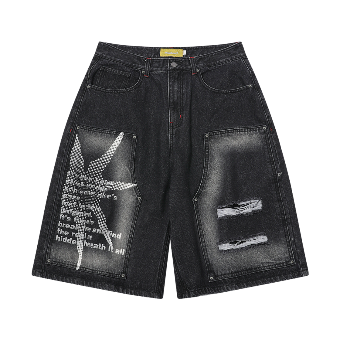 메인부스 드리머 데님 쇼츠 블랙(MAINBOOTH Dreamer Denim Shorts Black)