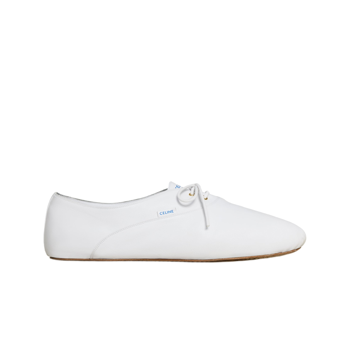 365775272C-OOIA Celine Ballet Lace-Up Shoe in Lambskin Ultra White