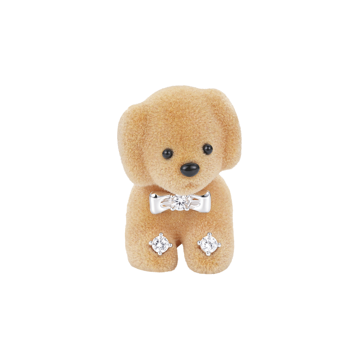 위민 스플릿 퍼피 이어링 라이트 브라운 - 26SS(Yvmin Split Puppy Earring Light Brown - 26SS) - 3