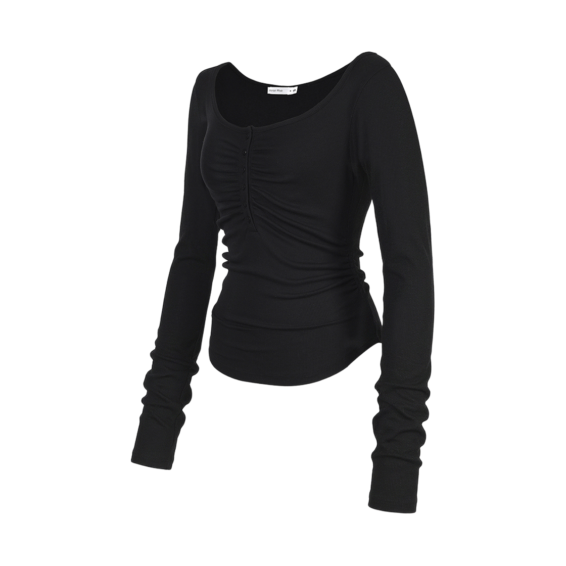 레이즈미야 페이 소프트 셔링 탑 블랙(REISE MIYA Faye Soft Shirring Top Black)