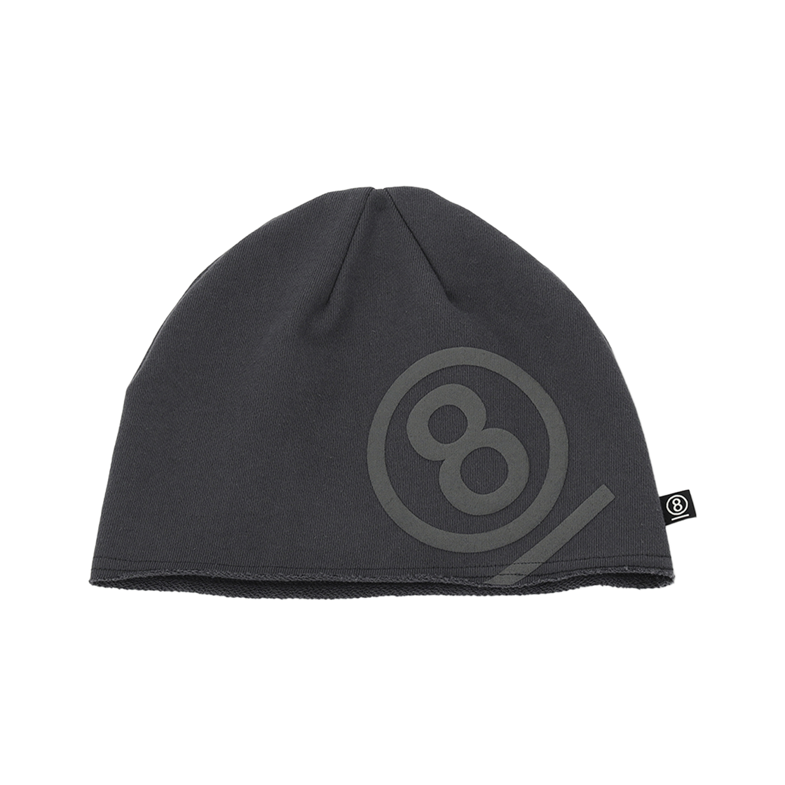 P25207033 Pose Number Eight Puff Print Sweat Beanie (Charcoal)