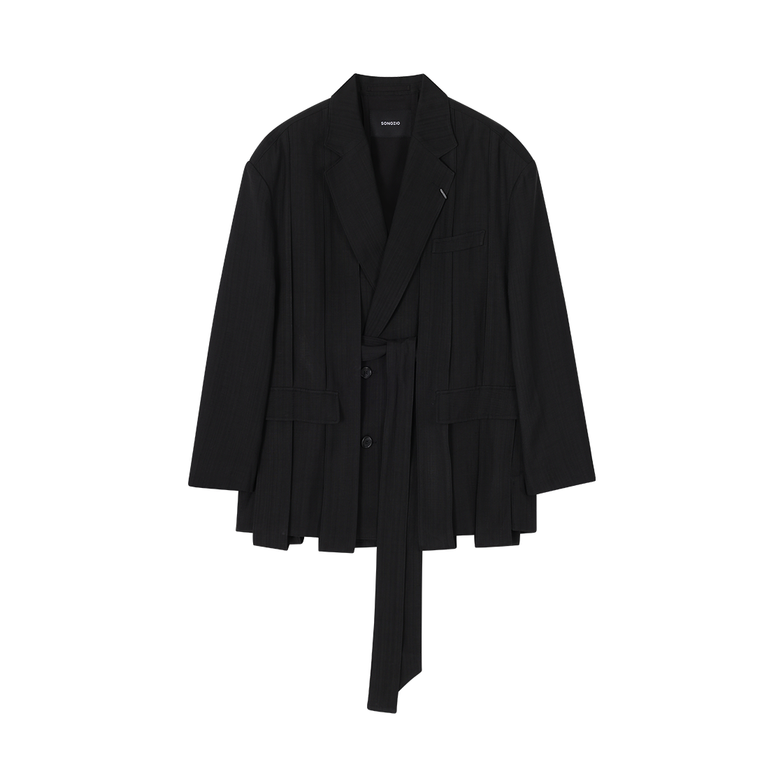 SI2JK723BK SONGZIO COLLECTION Lineveil Robe Jacket Black