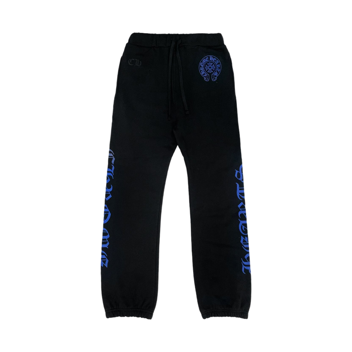 크롬하츠 홀스슈 퍽 유 로고 스웨트팬츠 블루 블랙(Chrome Hearts Horseshoe Fuck you Logo Sweatpants Blue Black)