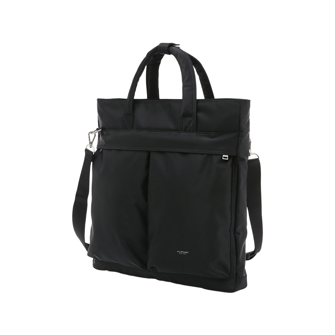 JUBA5F502BK Jillstuart Men's Acc Evan Black Two-Pocket Vertical Nylon Tote & Crossbody Bag Juba5F502Bk Black