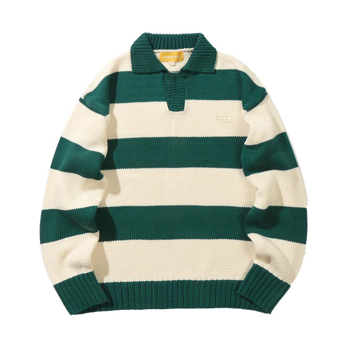 메인부스 트래블러 오버사이즈 스웨터 틸 그린