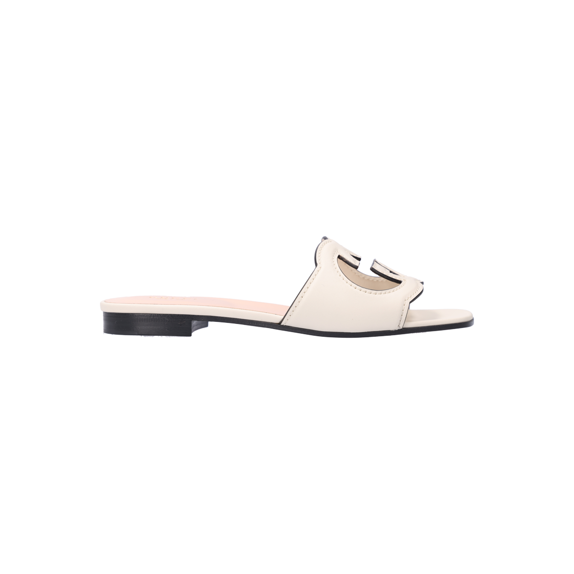 구찌 694451 인터로킹 G 컷아웃 샌들 레더 아이보리 35.5(Gucci Interlocking G Cutout Sandals in Ivory Leather, Size 35.5) - 1
