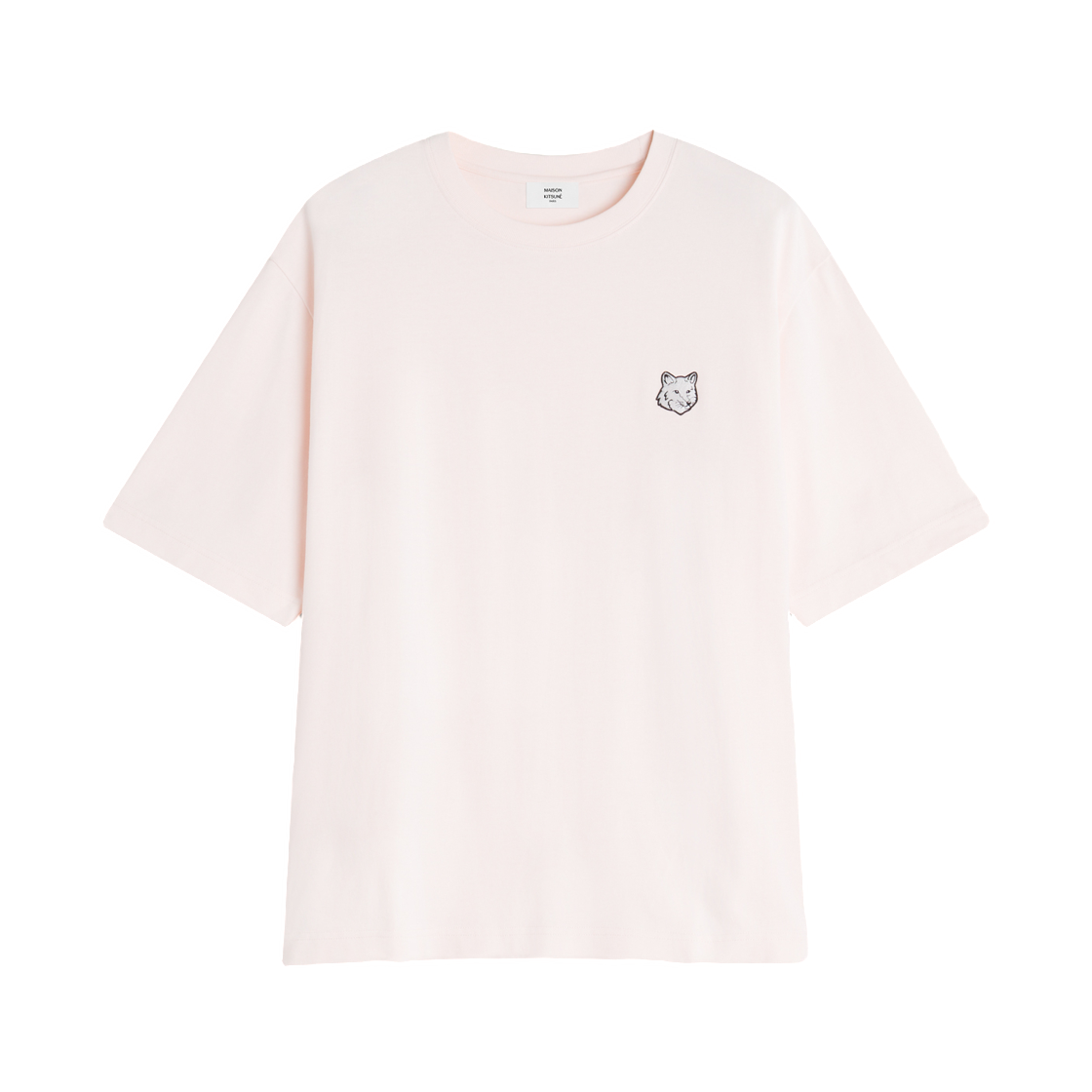 PM00109KJ0119-0448 Maison Kitsune Fox Head Oversize T-Shirt Mauve